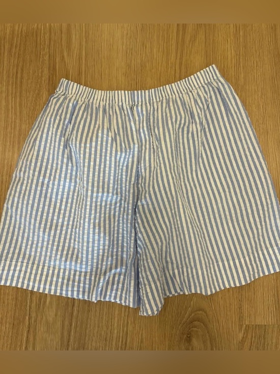 Et Tigre Pants - Et Tigre - Light Blue and White Striped Cotton Shorts